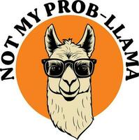 non mio prob-lama, freddo lama clipart vettore