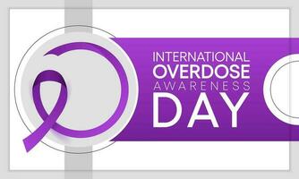 overdose consapevolezza giorno è osservato ogni anno su agosto 31, Questo evento è un' potente modo per aderire insieme per ricorda quelli chi perso loro vite per overdose. vettore illustrazione