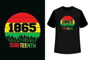 celebrare juneteenth 1865 maglietta e abbigliamento design. vettore