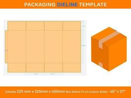 cartone scatola, Dieline modello, svg, ai, eps, PDF, DXF, jpg, png vettore