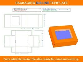 Schermo sapone scatola, Dieline modello vettore