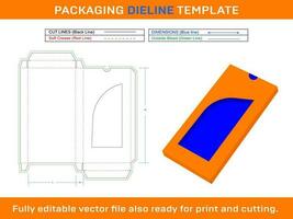 cioccolato scatola, Dieline modello vettore