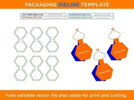 maglietta Schermo carta Dieline vettore