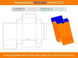 negozio scatola Dieline modello vettore