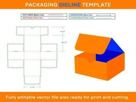 indistrutto mailer scatola, Dieline modello vettore