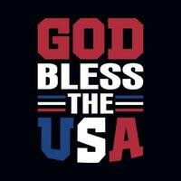 Dio benedire il Stati Uniti d'America - Stati Uniti d'America indipendenza giorno, t camicia, manifesto, illustrazione disegno, vettore grafico