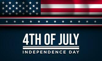 contento 4 ° di luglio Stati Uniti d'America indipendenza giorno sfondo design. vettore