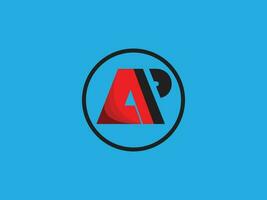 ap lettera logo vettore modello