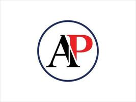 ap lettera logo vettore modello