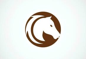 creativo cavallo testa logo design vettore design modello