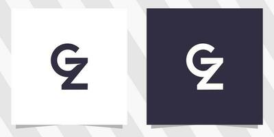 lettera gz zg logo design vettore