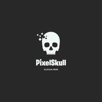 pixel cranio logo design moderno concetto vettore