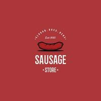 salsiccia logo design retrò fricchettone Vintage ▾ vettore