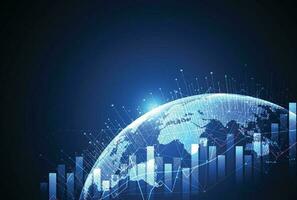 connessione di rete globale. punto della mappa del mondo e concetto di composizione della linea del business globale. illustrazione vettoriale