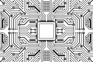 sfondo astratto con struttura del circuito di tecnologia. illustrazione della scheda madre elettronica. comunicazione e concetto di ingegneria. illustrazione vettoriale