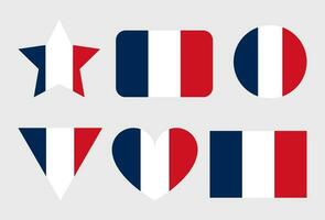 Francia bandiera vettore icona. francese bandiera illustrazione