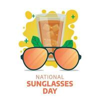 nazionale occhiali da sole giorno vettore modello. occhiali da sole vettore design. occhiali da sole illustrazione.