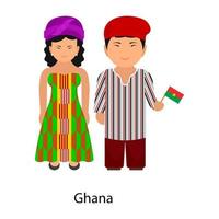 coppia del ghana che indossa vettore