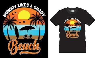 nessuno piace un' ombreggiato spiaggia vettore grafico estate t camicia design.