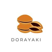 delizioso giapponese Dorayaki illustrazione logo vettore