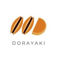 giapponese Dorayaki illustrazione logo pronto per servire vettore