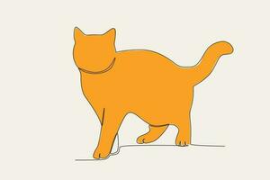 colorato illustrazione di un' animale domestico gatto vettore
