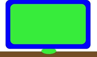 isolato computer nel blu e verde colore. vettore