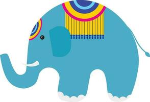 reale elefante cartone animato elemento nel piatto stile. vettore