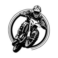 motocross logo design illustrazione vettore