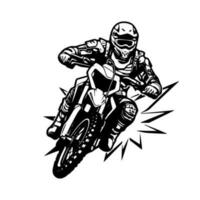 motocross logo design illustrazione vettore