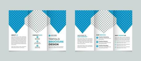 creativo moderno attività commerciale trifold opuscolo design modello gratuito vettore