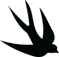 ingoiare uccello silhouette, nero riempire di uccello silhouette, indovina di silhouette educativo figli di gioco vettore