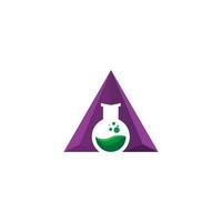 lettera un' prisma laboratorio logo vettore