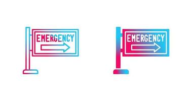 emergenza cartello vettore icona