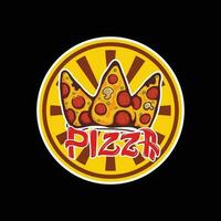 Pizza quotidiano fresco vettore emblema su lavagna. Pizza logo modello. vettore emblema per bar, ristorante o cibo consegna servizio.
