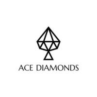 asso diamante logo nel geometrico forma vettore