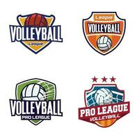 pallavolo logo distintivo, americano logo sport vettore