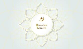 Ramadan kareem saluto carta islamico vettore design