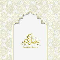 Ramadan kareem saluto carta islamico vettore design