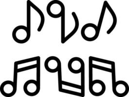 musicale Nota vettore icona design