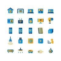 set di icone casa intelligente vettore piatto per sito web presentazione app mobile social media adatto per interfaccia utente ed esperienza utente