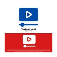 video conferenza logo design vettore