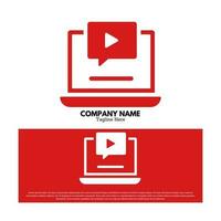 video conferenza logo design vettore
