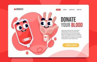 divertimento nell'infografica sulla donazione di sangue vettore