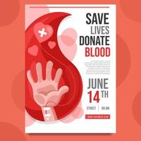 salva vite donando il tuo poster di sangue vettore