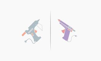illustrazione vettoriale di disegno dell'icona della pistola per colla a caldo