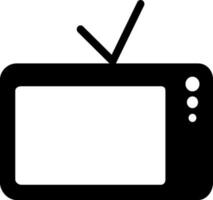 nero e bianca vecchio televisione schermo. vettore