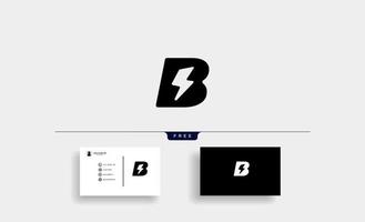 lettera b bullone logo disegno vettoriale icona illustrazione