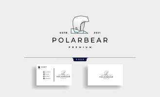 illustrazione di progettazione di vettore di simbolo di logo dell'orso polare