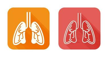 polmoni vettore icona